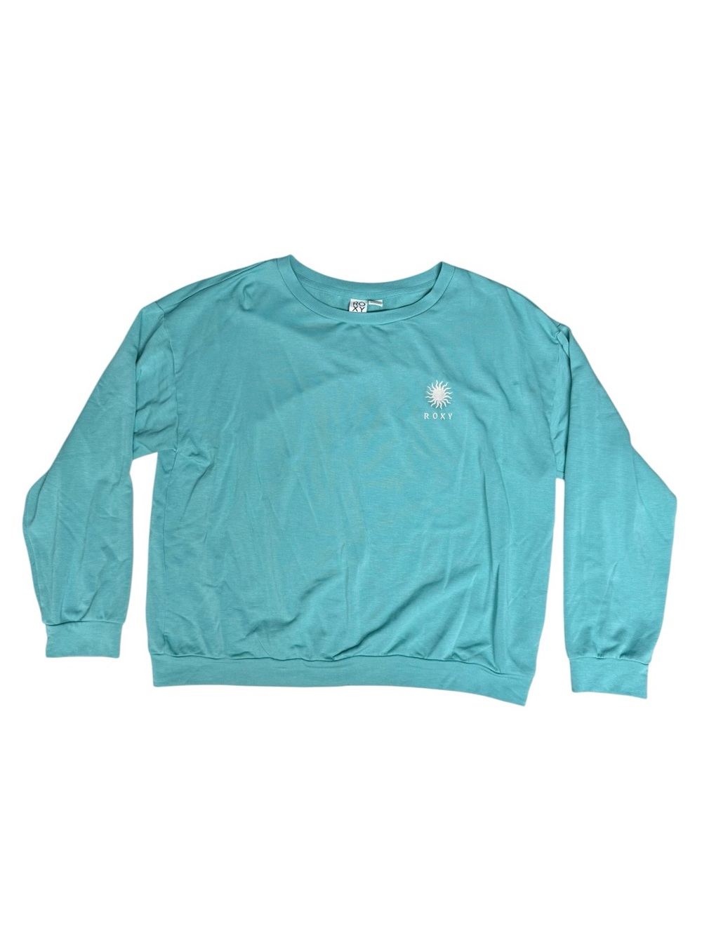 Roxy Surfing Moonlight Sea White Sun Embroidered Crewneck